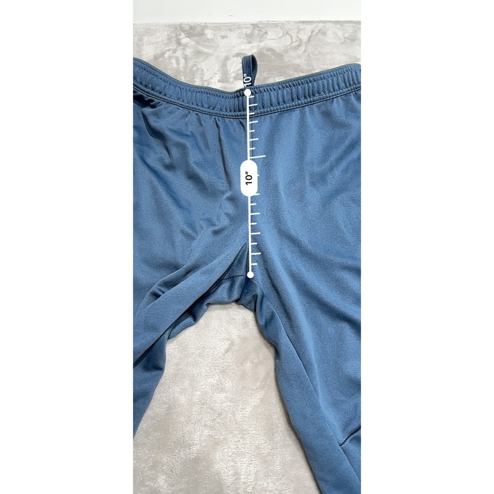 Adidas Track Running Pants Men's Size Large Light Blue Leg Spellout Pockets EUC - Picture 4 of 9
